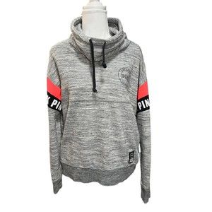 VS PINK grey cowl neck pullover sweatshirt